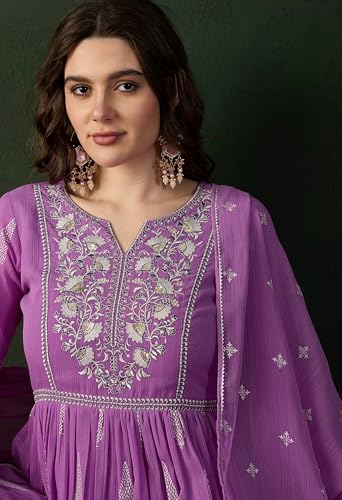Image of SheWill Kurta Set for Women - Maroon Velvet Zari Sequence Cording Embroidered Kurta with Pant and Cutwork Organza Dupatta