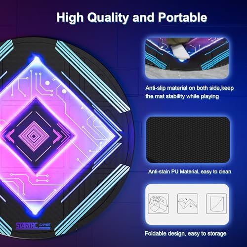 Image of Foldable VR Mat - 39.5 inch Foldable Large Virtual Reality Mat Helps Determine Direction and Position of Your Feet During Game (Purple)