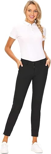 Miniatura 3 de Hiverlay Pantalones de golf profesionales para mujer, de secado rápido, ajustados, ligeros, con tobillo recto, también para senderismo o mujeres