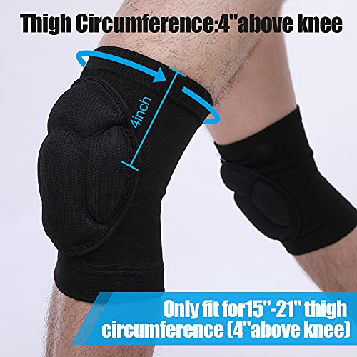 Danfancy Protective Knee Pads,Thick Sponge Anti-Slip ,Collision Avoidance Knee Sleeve For Women Men-1 Pair, Large #TOP3