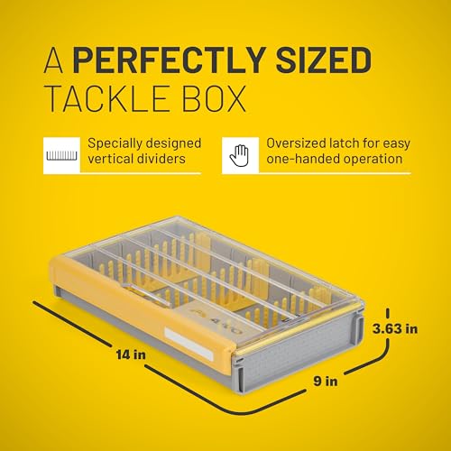 image for Plano Edge 3700 Spinnerbait Utility Box, Gray and Yellow, Holds Up to 