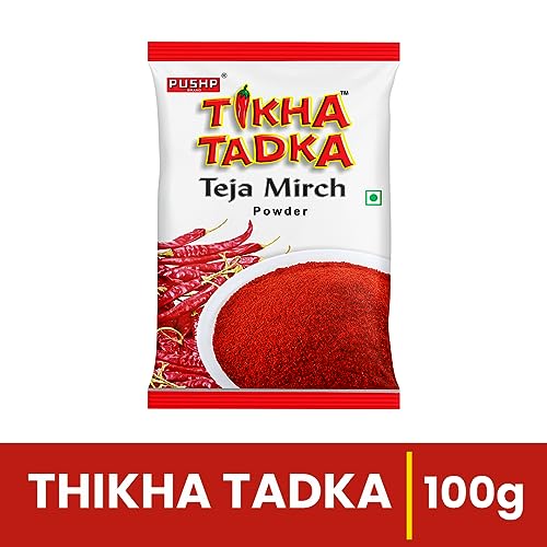 Image of Pushp Brand Fine Red Chili Powder Tikha Tadka (100g) (Pack of 1)