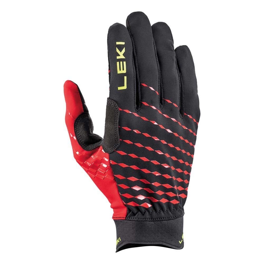 Leki Ultra Trail Breeze Gloves Size 6, Black/Neon Red