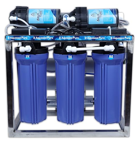 Image of RO PLANT Commercial RO+UV+TDS water purifier with TDS Adjuster (25 LPH RO+UV+TDS ADJUSTER) Full Stainless Steel body- Double pump purification