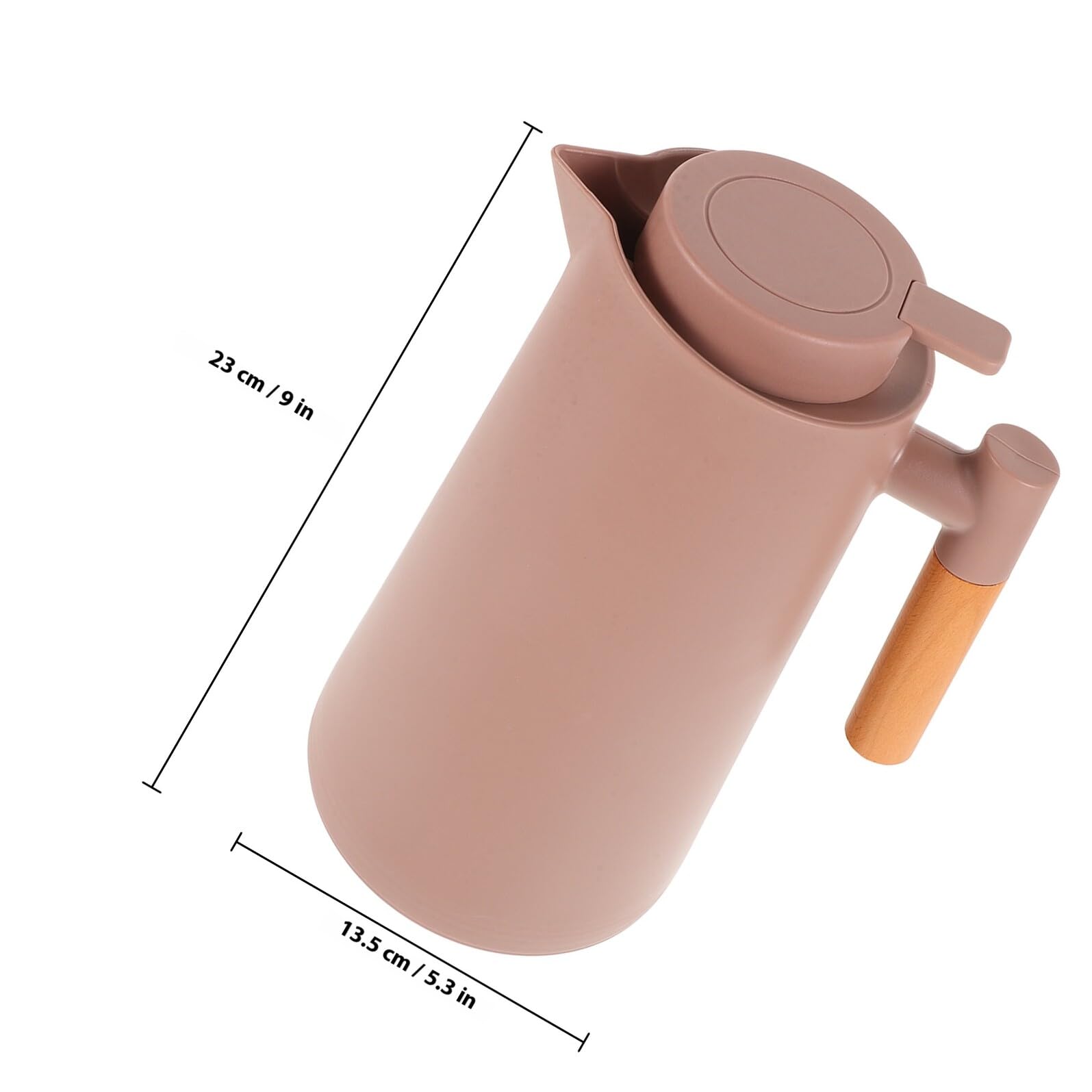 UKCOCO Isolierkanne Vakuum Thermoskanne für Heißgetränke Auslaufsicher Staubdicht mit Deckel Leichte Trinkkanne für Kaffee Tee Doppelwandige Kaffeekaraffe für Zuhause und Büro