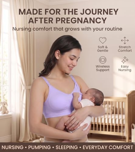 Image of Dimore Nursing Bras for Breastfeeding Seamless Maternity Bra Ultra Comfort Smooth Wireless Pregnancy Sleeping Bralette