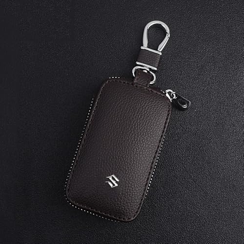 ZGCYK Voiture Pochette Etuis Porte-clés pour Suzuki Vitara WagonR Alto Landy GRANDVITARA WagonR Key Holder Key Organizer Key Case Key Cover Trousseau Clés Accessoire,Coffeestyle-A