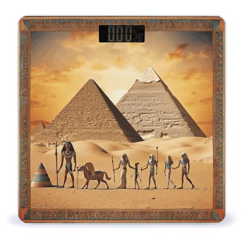 Balanza digital de baño alta precisión diseño Egipto antiguo miniatura 1