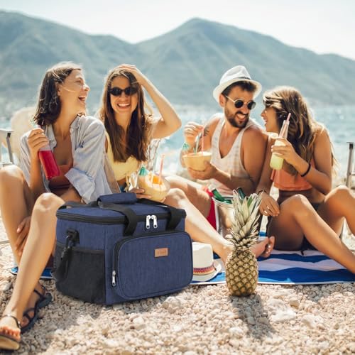 Image of Lifewit Medium Lunch Bag Insulated Lunch Box Soft Cooler Cooling Tote for Adult Men Women, Dark Blue 48-Can (33L)