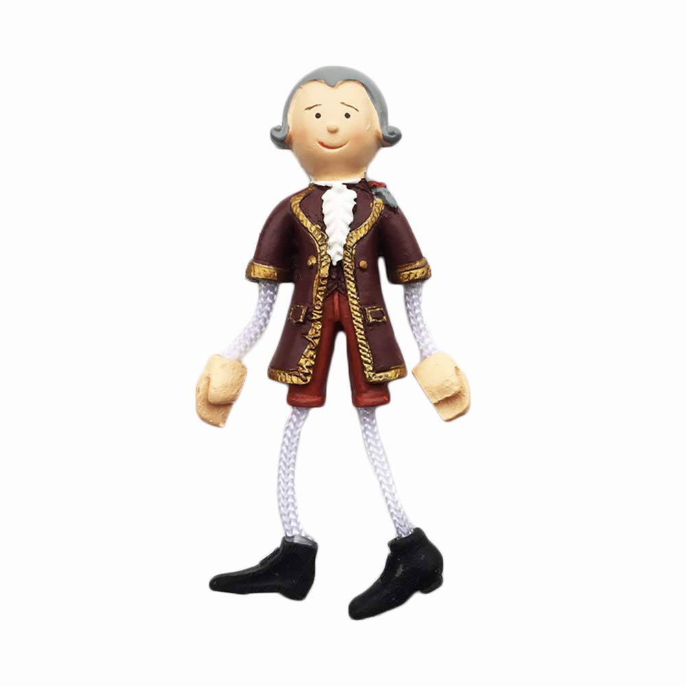 Wedarego Austria Vienna Mozart Austria Vienna 3D Mozart Refrigerator Magnet Resin Travel Souvenirs,Handmade Home & Kitchen Decoration Mozart Fridge Magnet Collection Gift