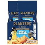 PLANTERS Deluxe Cashews, Party Snacks, Plant-based Protein, 2.25 oz bag (12 Pack)