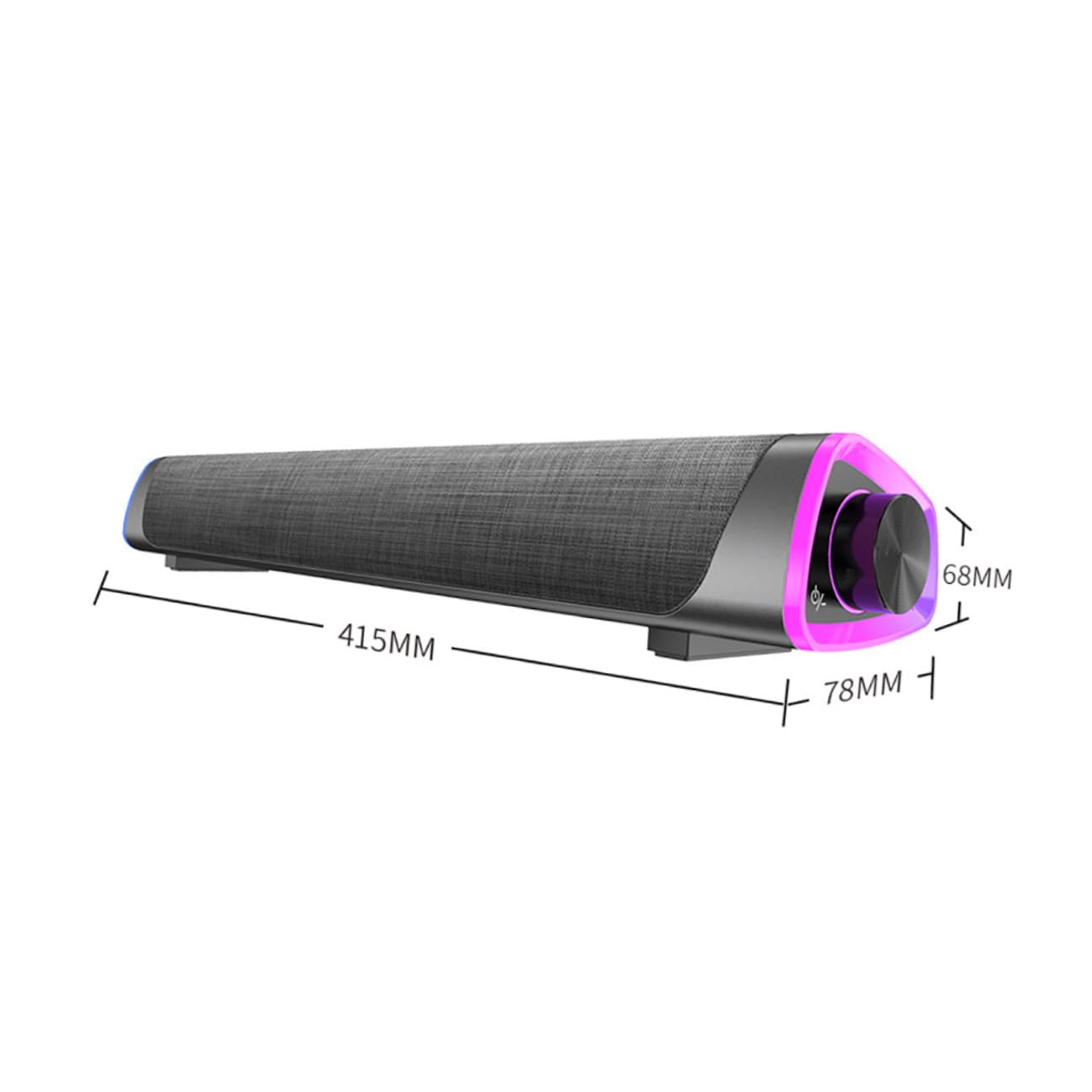 Ciieeo Soundbar per Esperienza Audio Immersiva Nero Doppio Altoparlante Cablato Potenza 6w, Design Compatto per Computer e Tablet a Casa o Gioco