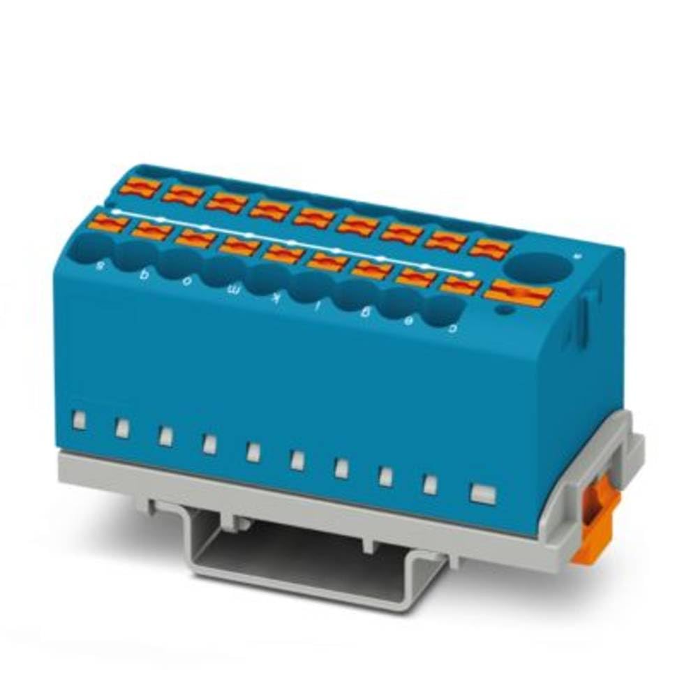 PHOENIX CONTACT PTFIX 6/18X2,5-NS35 GY Bloc de distribution vertical et alimentation intégrée 690V 24A Nombre de bornes 19 Section 0,14mm² - 4mm²