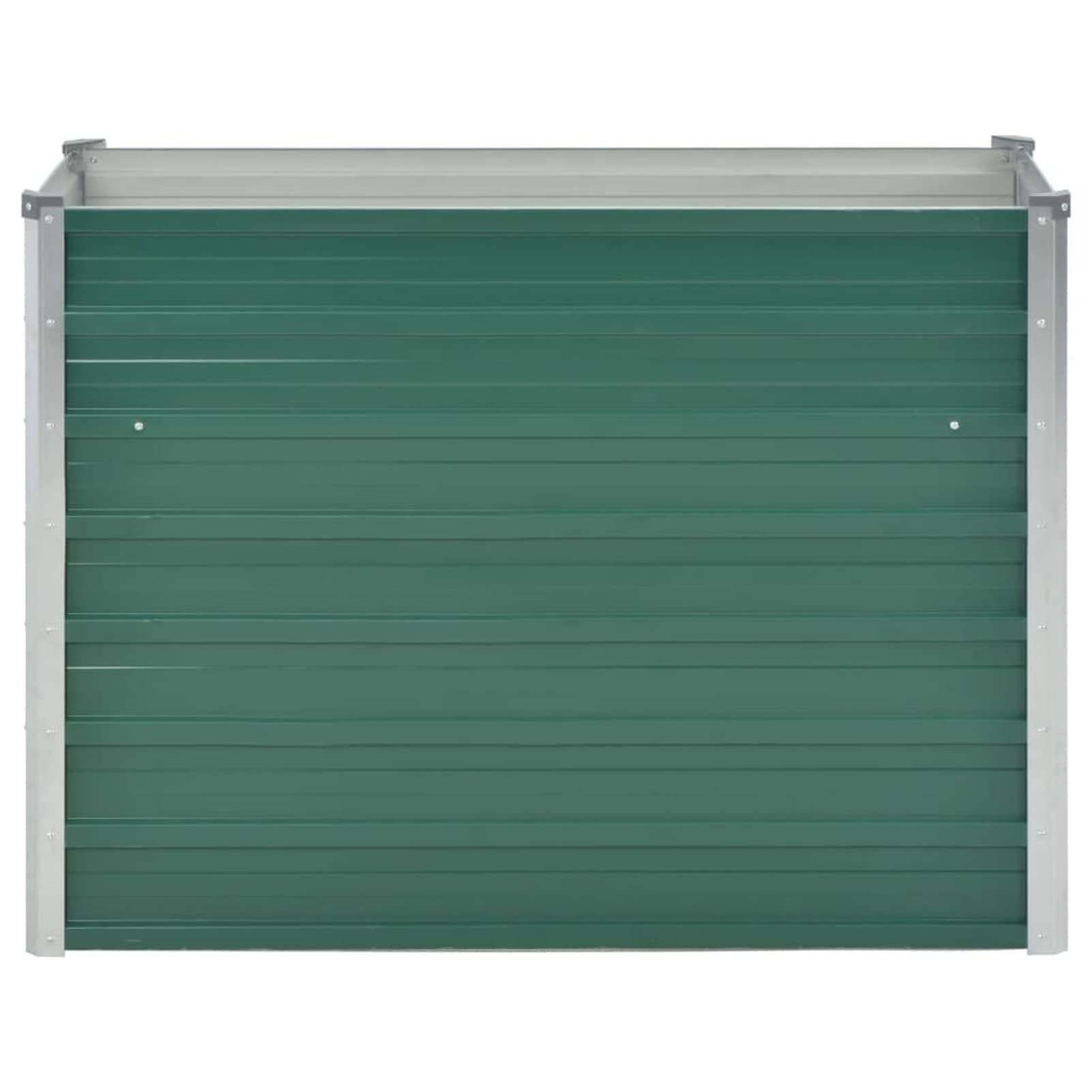 GuyAna Arriate de jardín de Acero galvanizado Verde 100x40x77 cm Accesorios Jardinera Rectangular Macetas Exterior