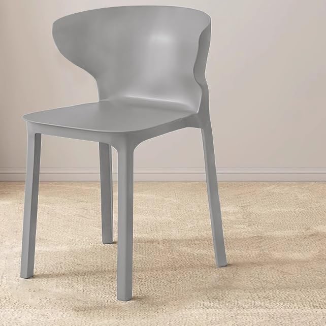 Stackable Office Chairs - Comfortable Armless Dining and Reception Chairs with Backrest for Kitchen and Event Use - Ideal Guest Seating Solution