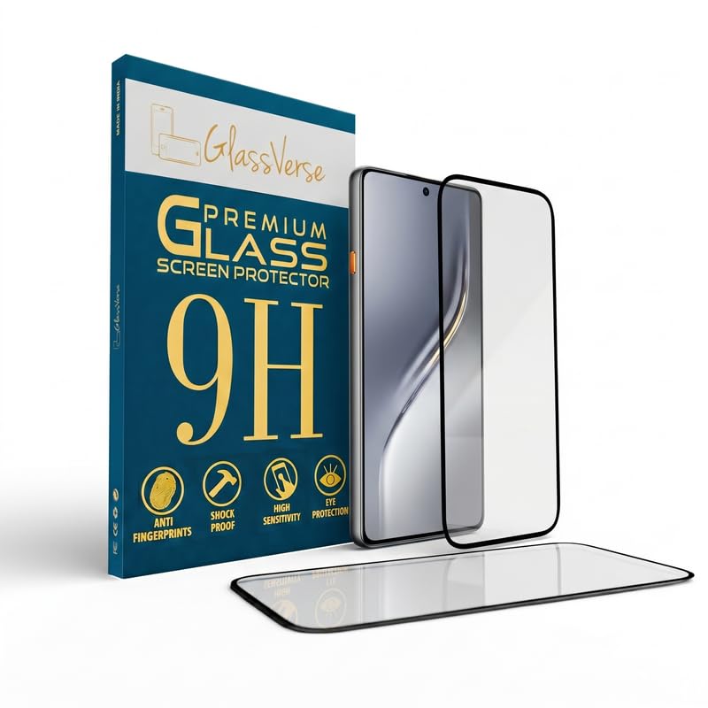 Image of GlassVerse PureView Tempered Glass for Tecno Camon 40 Premier | Crystal Clear, 9H Hardness Screen Protector, Edge to Edge, Case Friendly, Hassle-less Installation Kit Included. (Pack of 2)