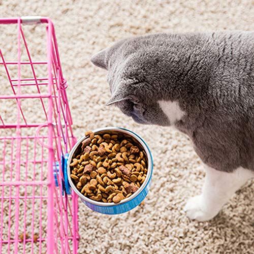 Anself Tigela de Comida para Animais de Estimação fixa Tigela de Água para Cães Tigela de Água para