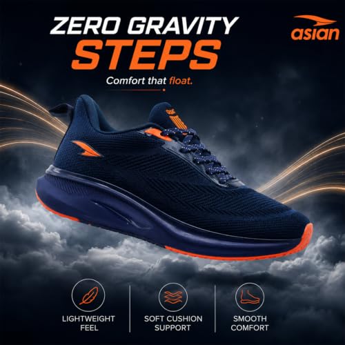 Image of ASIAN Powerplay-03 Men's Running Shoes | Lightweight Memory Foam Technology | Breathable Knit Shoes with Stylish Sporty Design