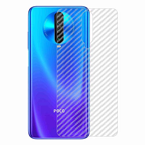 Image of Compatible with Redmi Pocophone X2 Back Screen Protective Film Carbon Fiber Skin Transparent Screen Guard Sticker