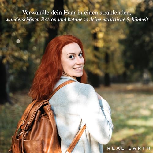 Real Earth Henna Haarfarbe 250g BIO 100% Natürliches. Henna Pulver Für Haare - Tönung Rot, Kupfer, Kupferrot, Goldbraun, Mittelblond, Schwarz, Dunkelbraun Color Prep Haut - Made in India
