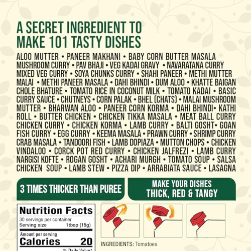 Image of Indira's Tomato Paste 450Gm, 3-X Thicker Than Tomato Puree, Add Rich Flavour & Colour Of 100% Ripe Tomatoes To Make Your Dishes Tastier With Ease