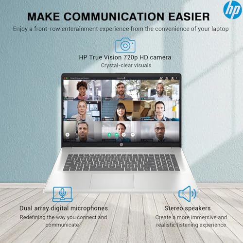 Image of HP 17 Inch Laptop Computer | 17.3 FHD IPS Business Laptop PC | Windows 11 Pro | AMD Ryzen 5 (6-Cores) | 10-Key Number Pad | 16GB RAM 1TB SSD