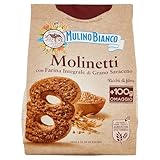 Mulino Bianco Biscotti Frollini Molinetti con Farina Integrale di Grano Saraceno, Colazione Ricca di Gusto, 800 g
