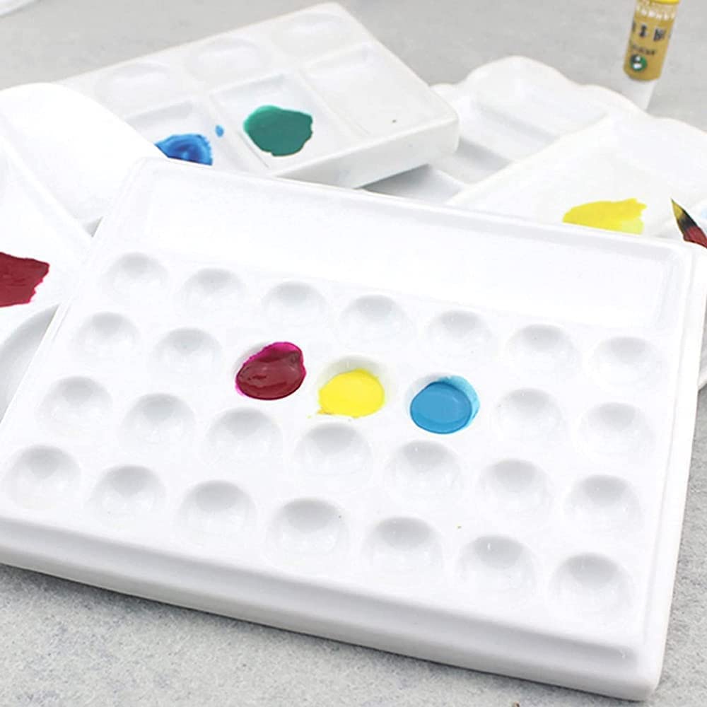 Paleta, płyta akwarelowa, ceramiczna siatka kolorów, pudełko kolorów akwareli w kształcie fali, przenośna tablica, materiał do malowania artystycznego