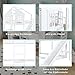 Kinderbett Etagenbett 90x200, Hochbett Hausbett mit Rutsche&Leiter&Fenstern&Dach&Aufbewahrungsbox, Stockbett Doppelbett Holzbett Jugendbett mit Lattenrost&Rausfallschutz, Kiefer, Ohne Matratze, Weiß