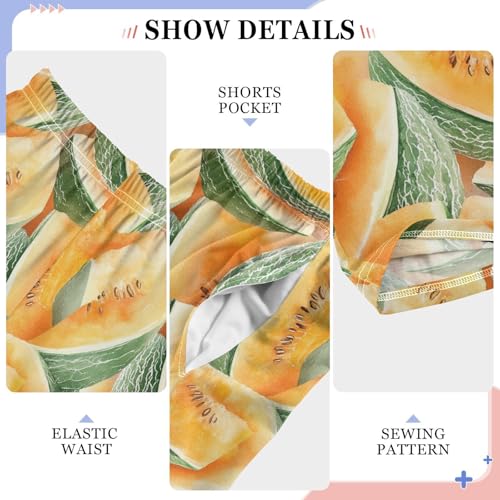 Pajama Pants Cantaloupe Slices PJ Bottoms Sleepwear Lounge Sleep Pant with Pockets4