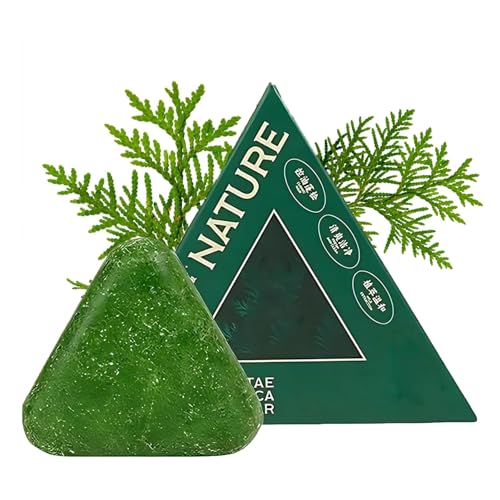 Nature Triangle Shampoo Bar,Nature Seven Green Soap Shampoo,????? ????? Shampoo Bar,Calming & Strengthens Hair,Travel-Friendly f