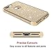 Hython Designed for iPhone 8 Plus, iPhone 7 Plus Case, Heavy Duty Defender Protective Bling Glitter Sparkle Hard Shell Hybrid Shockproof Rubber Bumper Cover, Gold
