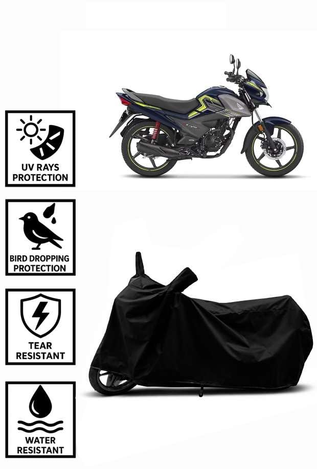 Image of Heavy Duty Waterproof Scooty & Bike Cover for Honda Livo 110 - UV Resistant, Dustproof & Rain Protection, All-Weather Outdoor Cover for Bikes & Scooty with Buckle Straps