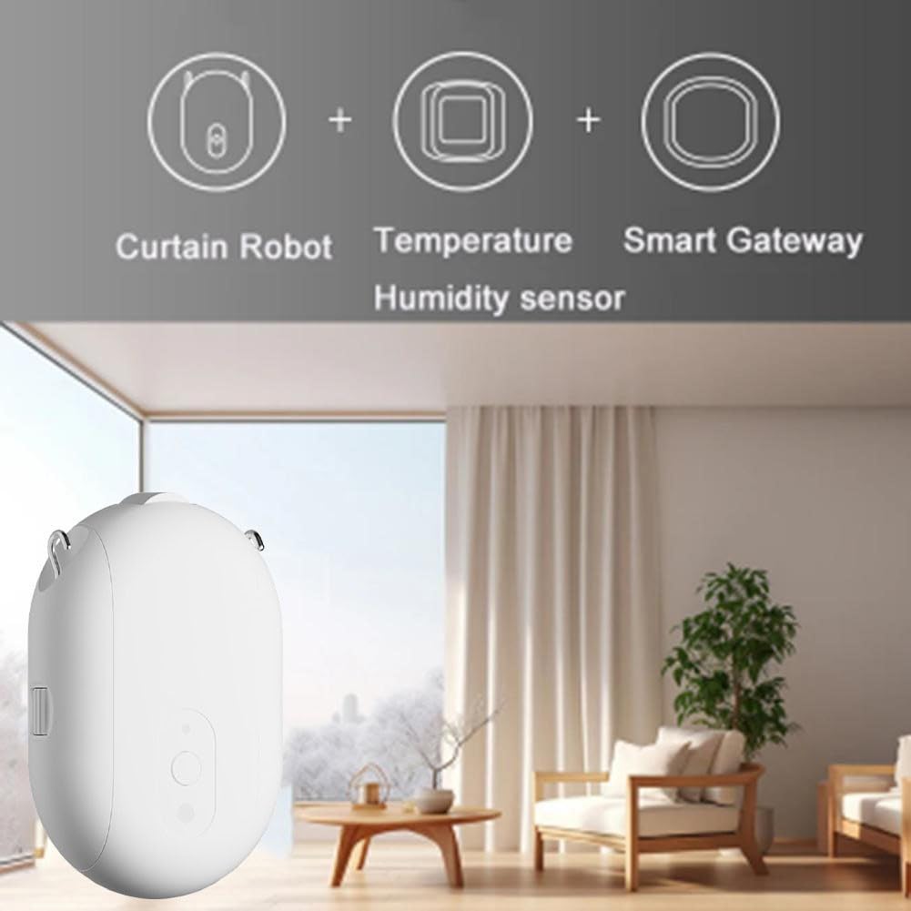 Motor de cortina inteligente para Tuya para zigbee, robot conductor alimentado por batería con control remoto de aplicación, abridor eléctrico recargable para barra romana U-Rail (barra L & U)