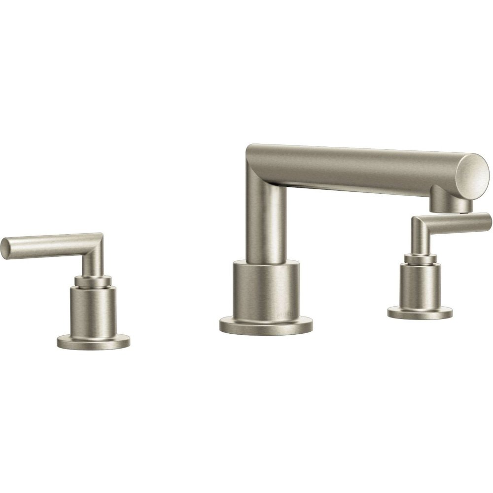 Moen TS93003BN Arris 2-Handle Deck Mount Modern Roman Tub Faucet Trim Kit Valve Required Brushed Nickel