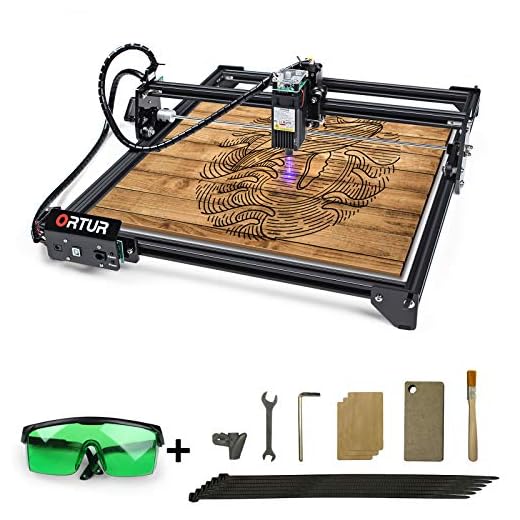 ORTUR Laser Master 2, Laser Engraver CNC, Laser Engraving Cutting Machine, DIY Laser Marking for Metal with 32-bit Motherboard LaserGRBL(LightBurn), 400x430mm Large Engraving Area (LU1-3)