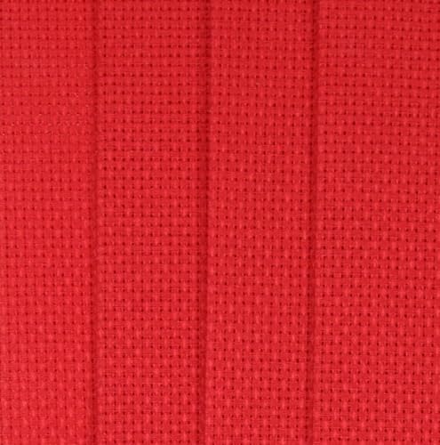 Image of KCS 4 /6 pc of 12 inch x 18 inch 30cmx45cm 16CT Counted Cotton Aida Cloth Cross Stitch Fabric (Red, 4 pc)