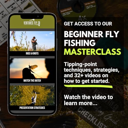 Image of Ventures Fly Co. | Starter Packages | 23 Fly Fishing Accessories Complete Gear Combo | Perfect Beginner Kit | Includes Rod, Reel, Line, Flies, Leader, Tippet, Forceps, Nipper, Floatant & Net