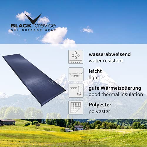 Black Crevice selbstaufblasbare Luftmatratze, Mittelblau, 3 cm