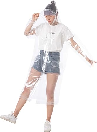 Amazon Co Jp Tongmo レインコート 透明 レディース おしゃれ 通勤 通学 自転車 レインウェア 台風対策 防水 クリアー スポッツ観戦 ペット散歩等 新型素材 雨が浸みないタイプ 服 ファッション小物