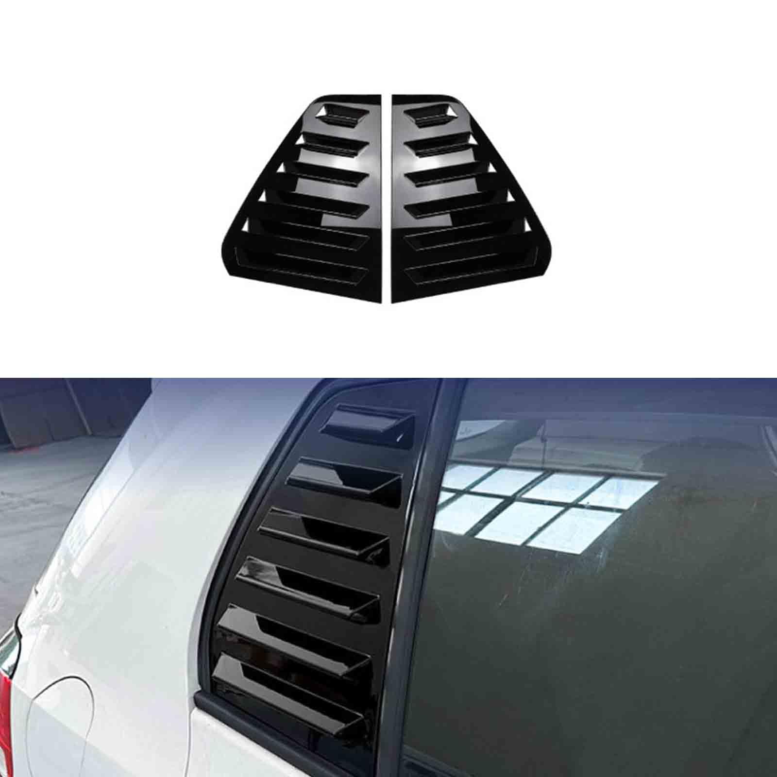 YPFYBHD Rear Window Louver Shutter, Compatible with VW Golf 6 Golf6 MK6 2008-2012, 2Pcs Triangle Blinds, Side Vent Panel Decoration Cover,Black