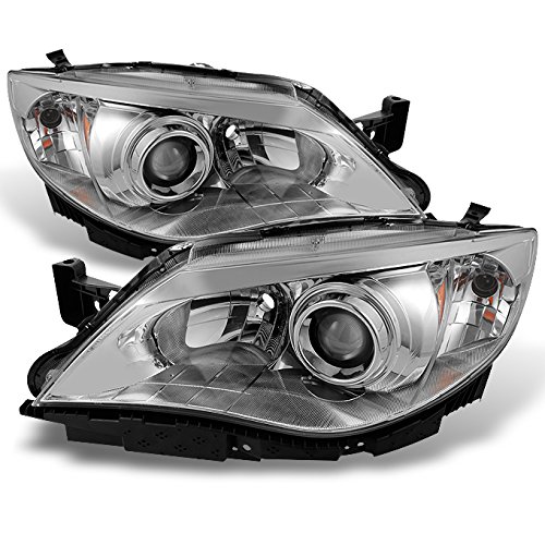 AKKON - For Subaru Impreza WRX Projector Headlights Chrome Driver/Passenger Headlamps