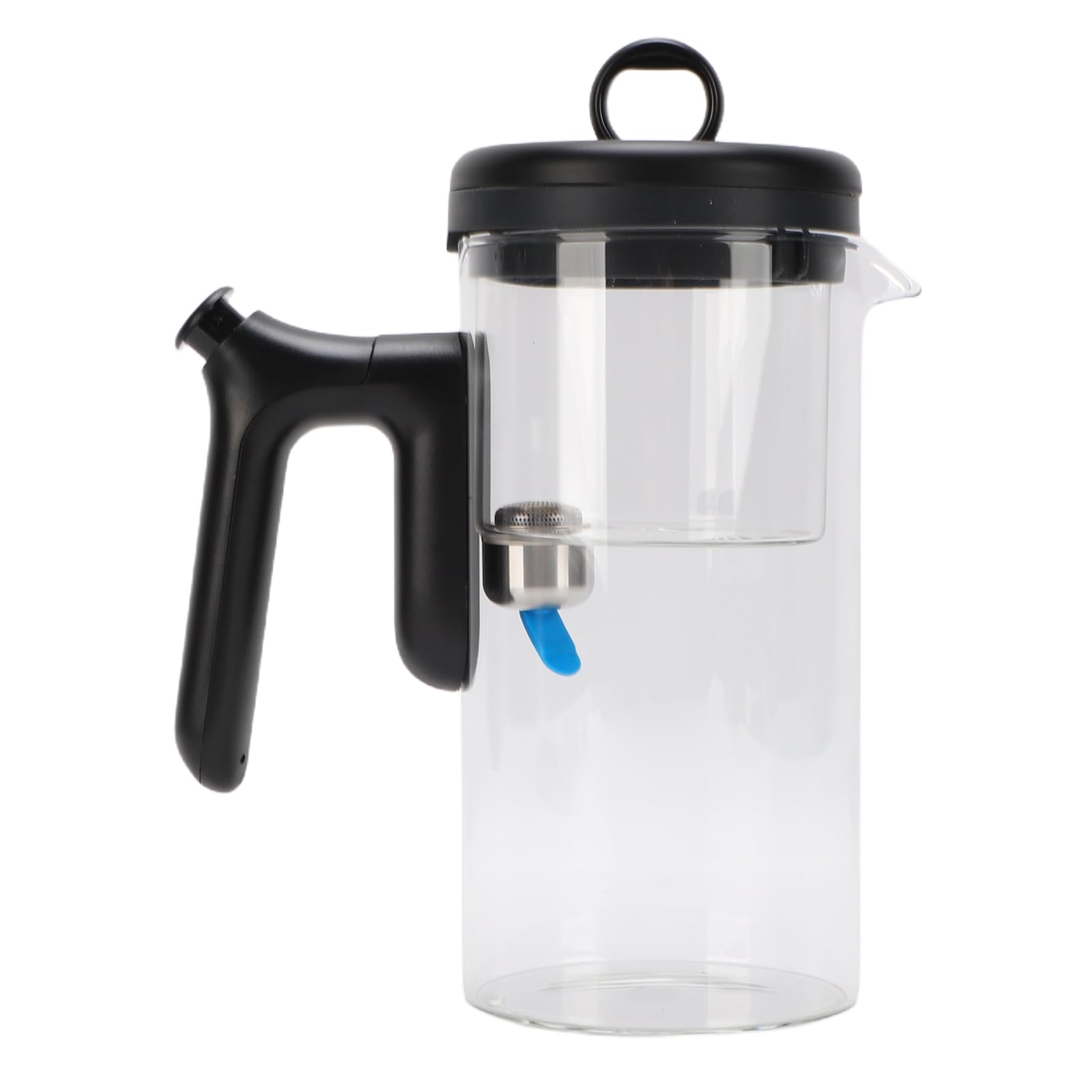 Brrnoo Tetera de Vidrio con Separación de Agua, Infusor de té, Prensador de té Magnético, Infusor Fino, Boquilla Antigoteo, Paredes Resistentes Al Calor con Cámara Interior de Vidrio
