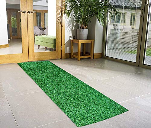 CHETANYA Loomtex ™ 35MM Loomtex High Density Artificial Grass Mat Carpet for Balcony, Garden, Natural Fresh Looking Green Grass (1.5x6 feet Grass Carpet, Natural Green)