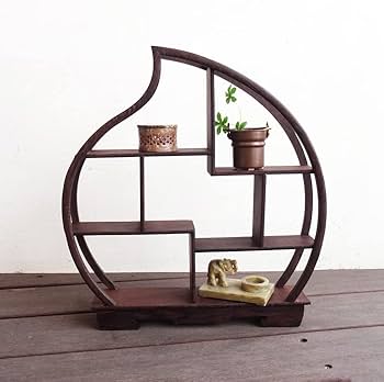 Amazon｜ウッドギャラリー樹 珍品棚 小桃 飾り棚 和風 和室 床の間 桃