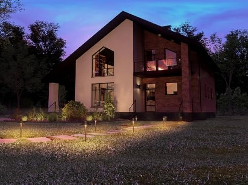 GKOLED Landscape Path Lights China Hat Path Lighting, 6.7 Shade, 20 Tall, 3W 2700K