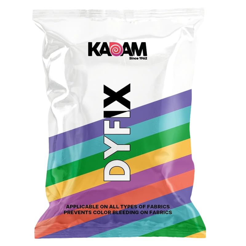 Kadam DyFix Colour Fixer and Binder for All Fabrics | Stops Bleeding in New Clothes | (DyFix Sachets 15g x 20N)-image-21