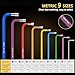 AMTOVL Star Allen Wrench Set, 9PCS Star Key Set, T10-T50, Long Arm Star Key Set, Color Coding TX Key Set for Vehicle, and Bicycle Repairs