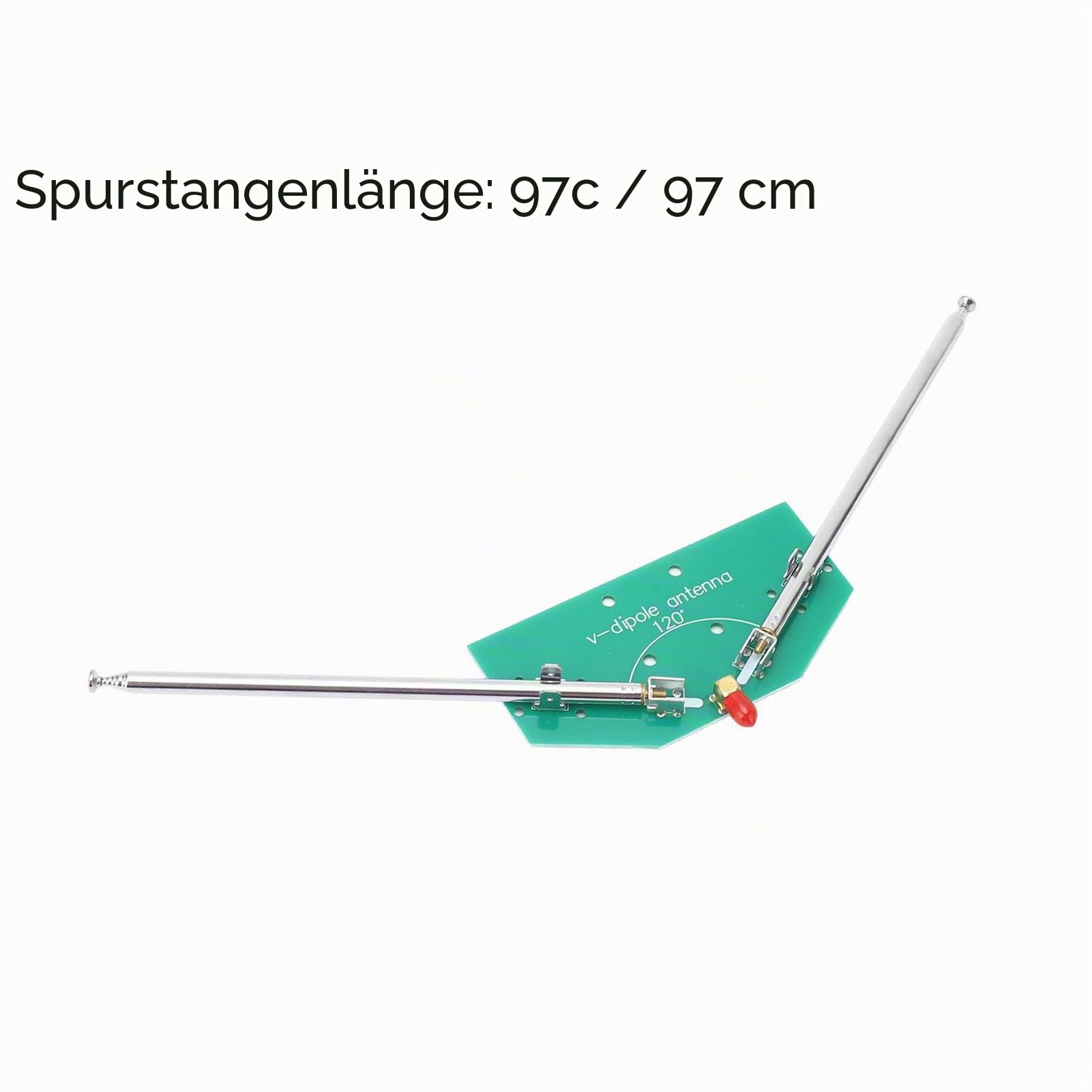 Teleskop-V-Dipolantenne, 97 cm Länge, Einstellbare Frequenz, 78 M–415 MHz, SMA-Buchse, Schnittstelle, Kontakte aus Silberlegierung für Luftfahrtanwendungen