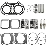 GXYWADY Stock Standard Bore Pistons 64mm Bearings Top End Gaskets Kit Replacement for Yamaha Banshee...